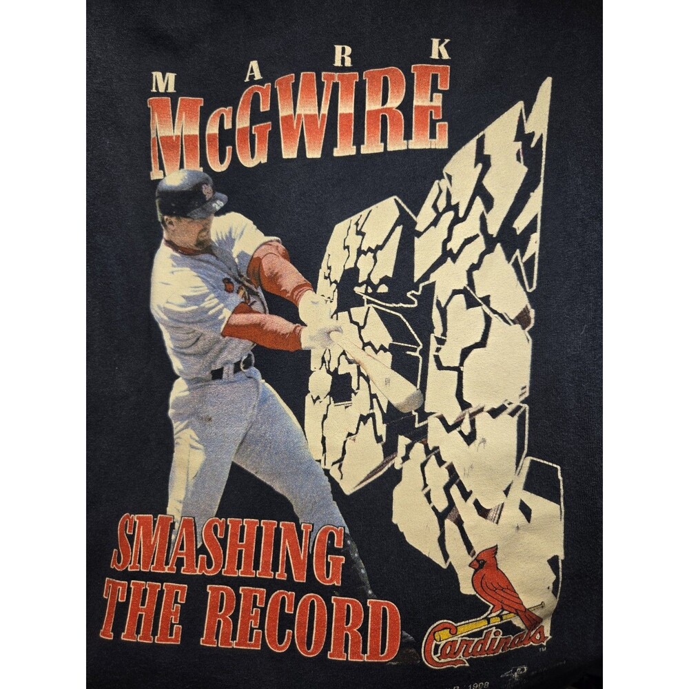 MLB Youth Tshirt Mark McGwire 1988 Unique Classic Baseball St Louis Cardinals XL